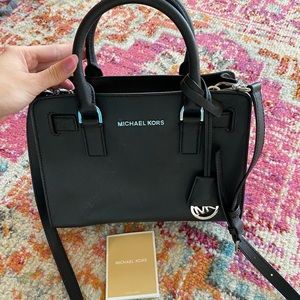 Michael Kors Dillon Small Black Saffiano Satchel